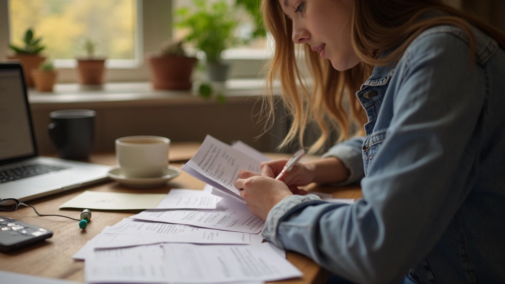 Nederlandse woordenschat leerkaarten op houten bureau met koffiekopje