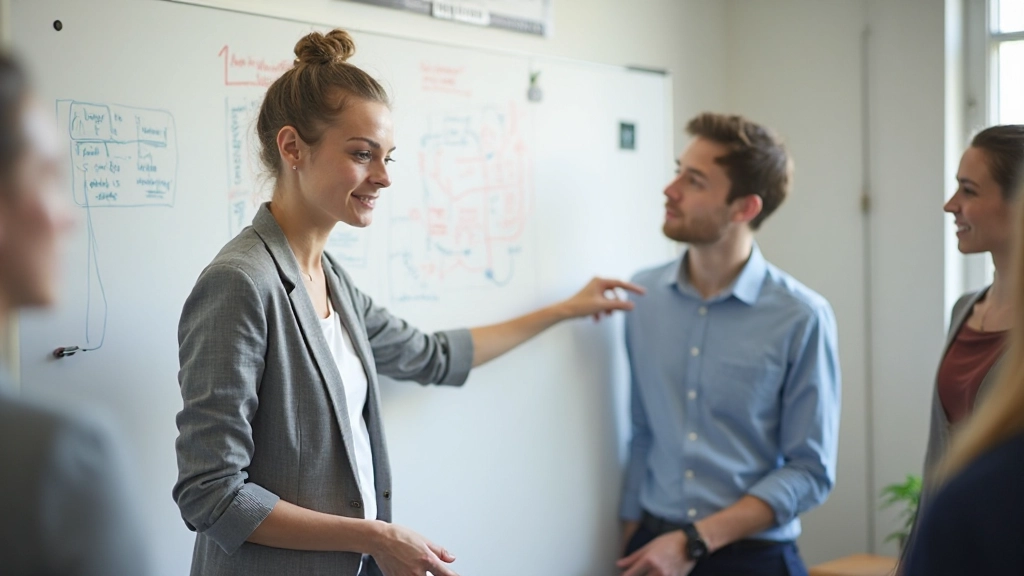 Visuele afbeelding van Nederlandse zinsstructuur schema's op bord met gekleurde diagrammen, onderwijsklassroom, helderinrichting, vervagde achtergrond, GEEN tekst, GEEN watermerken