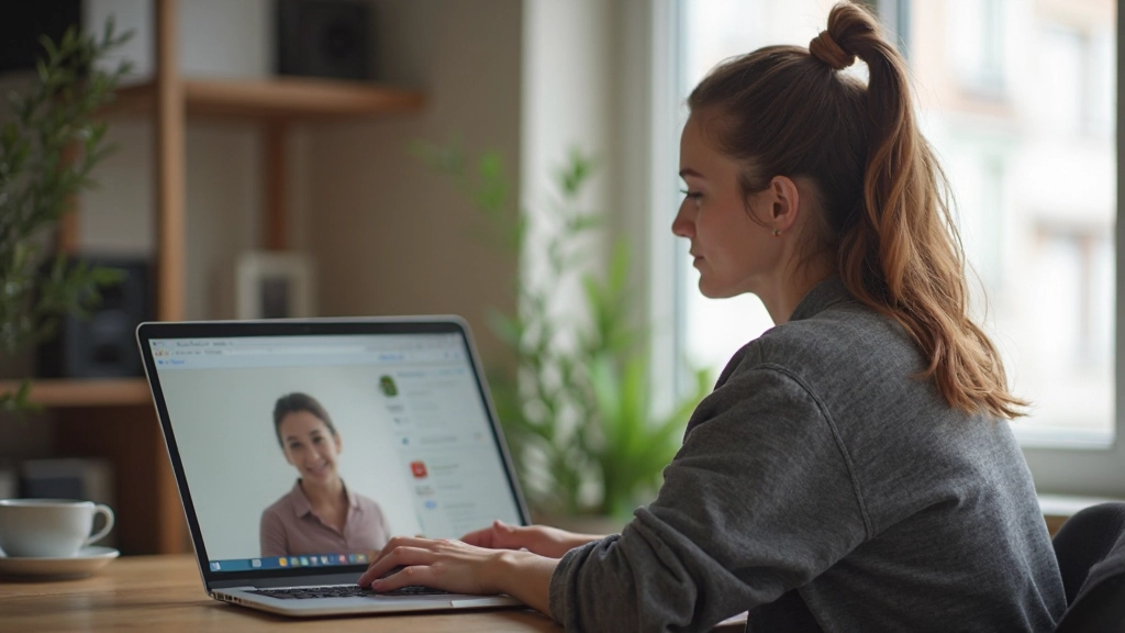 Online Nederlands lessen met video call en interactieve inhoud op scherm